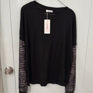 Black and Gray Women's Top